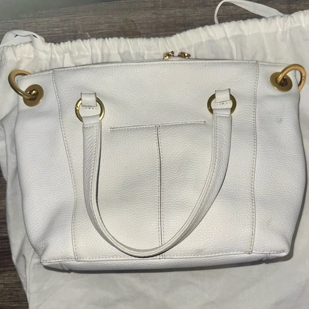 Hammitt Daniel Medium Bag in Calla Lilly White w/Snake & Gold Details - Picture 4 of 7